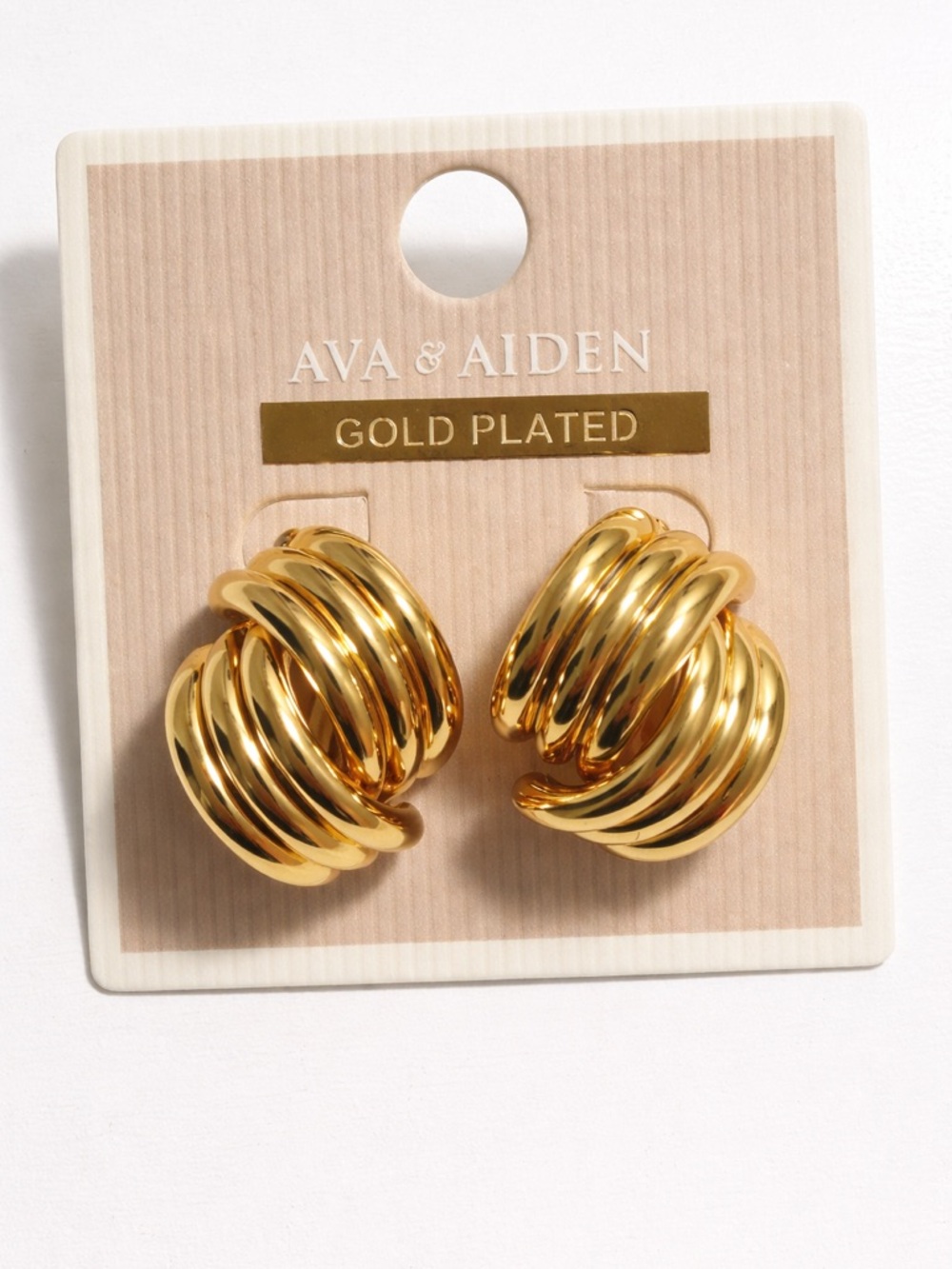 Ava & Aiden Radiant Gold Earrings